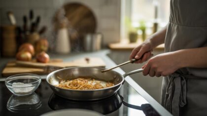 Questo trucco con il bicarbonato rende le tue cipolle caramellate in 5 minuti invece di 45