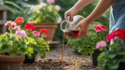 Giardino: questa bevanda che hai già in casa è un miracoloso fertilizzante per i gerani!